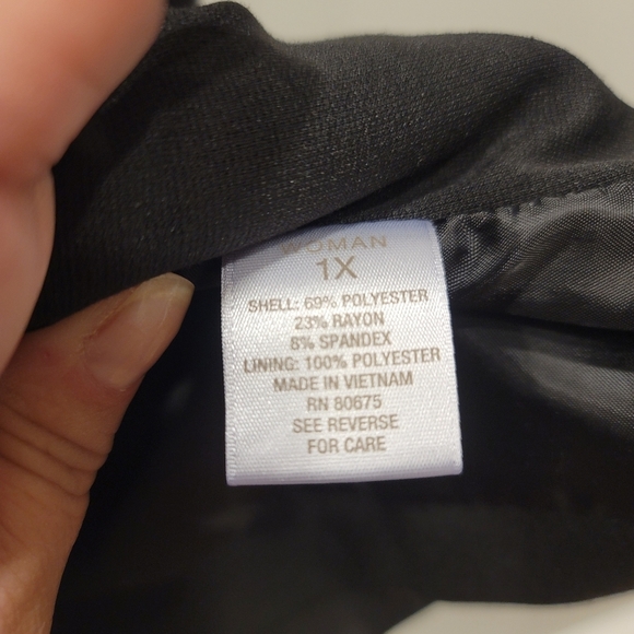 Roz & Ali Black Blazer - Sz 1X - Picture 7 of 9